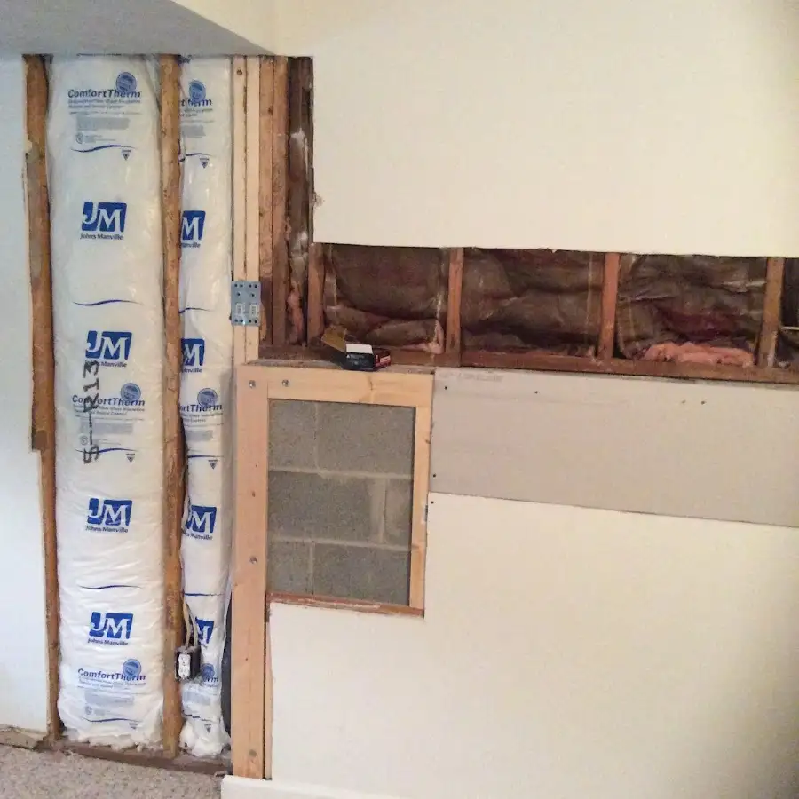 Wall insulation replacement during Structural Drying in Key Largo